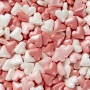 Decoraciones de Azúcar Corazones Perlados Rosas y Blancos