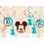 Decoración Colgante en Espirales Mickey Mouse 1 año
