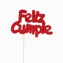 Decoración para Tarta Feliz Cumple Rojo - My Karamelli Decoración para Tarta Feliz Cumple Rojo - My Karamelli