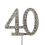 Decoración para tartas 40 Años Diamante