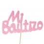 Decoración para Tartas Mi Bautizo Rosa - My Karamelli