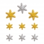 Decoraciones de Azúcar Copos Dorado y Plata Decoraciones de Azúcar Copos Dorado y Plata