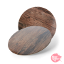 Base Redonda Madera Oscura - 20 cm x 3 mm Grosor