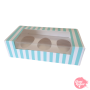 Caja para 3 Mini Huevos de Pascua - Blanca y Azul Caja para 3 Mini Huevos de Pascua - Blanca y Azul