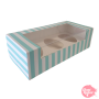 Caja para 3 Mini Huevos de Pascua - Blanca y Azul Caja para 3 Mini Huevos de Pascua - Blanca y Azul