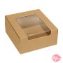 Caja para Bolleria Kraft con Ventana - 10 x 4 cm Caja para Bolleria Kraft con Ventana - 10 x 4 cm