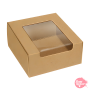 Caja para Bolleria Kraft con Ventana - 10 x 4 cm