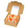 Caja para Bolleria Kraft con Ventana - 10 x 4 cm Caja para Bolleria Kraft con Ventana - 10 x 4 cm