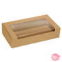 Caja para Bolleria Kraft con Ventana - 18 x 9 cm Caja para Bolleria Kraft con Ventana - 18 x 9 cm