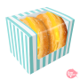 Caja para Donuts Blanca y Azul - 12,5 x 10 cm Caja para Donuts Blanca y Azul - 12,5 x 10 cm