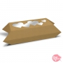 Caja para Dulces Kraft con Ventana Corazones 14 cm Caja para Dulces Kraft con Ventana Corazones 14 cm