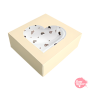 Caja para Galletas con Corazones - color Champagne Caja para Galletas con Corazones - color Champagne