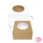 Caja para Galletas Cuadrada Reversible Blanca y Kraft 7,5 cm Caja para Galletas Cuadrada Reversible Blanca y Kraft 7,5 cm