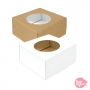 Caja para Galletas Cuadrada Reversible Blanca y Kraft 7,5 cm Caja para Galletas Cuadrada Reversible Blanca y Kraft 7,5 cm