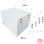 Caja para Tarta 4 Alturas Ajustables - 45 x 35 cm Caja para Tarta 4 Alturas Ajustables - 45 x 35 cm