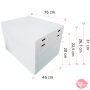 Caja para Tarta 4 Alturas Ajustables - 76 x 45 cm Caja para Tarta 4 Alturas Ajustables - 76 x 45 cm