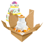 Caja para Tarta con Asa y Altura Especial Kraft 28 x 31 cm Caja para Tarta con Asa y Altura Especial Kraft 28 x 31 cm