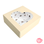 Caja para Tarta con Corazones color Champagne 20 cm Caja para Tarta con Corazones color Champagne 20 cm