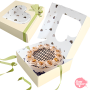 Caja para Tarta con Corazones color Champagne 20 cm Caja para Tarta con Corazones color Champagne 20 cm