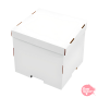 Caja para Tarta Reversible Blanca y Kraft - 28 x 30 cm