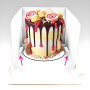 Caja para Tarta Reversible Blanca y Kraft - 28 x 30 cm Caja para Tarta Reversible Blanca y Kraft - 28 x 30 cm