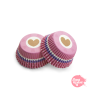 Cápsulas Cupcake Corazones Fucsias - 50 Unidades Cápsulas Cupcake Corazones Fucsias - 50 Unidades