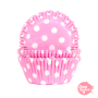 Cápsulas Cupcake Rosa Bebé con Lunares - 24 Unidades Cápsulas Cupcake Rosa Bebé con Lunares - 24 Unidades