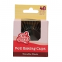 Cápsulas Cupcakes Papel Aluminio Negro Metálico 48 ud - Funcakes Cápsulas Cupcakes Papel Aluminio Negro Metálico 48 ud - Funcakes