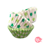 Cápsulas Mini Cupcake Estampado Verde - 60 Unidades Cápsulas Mini Cupcake Estampado Verde - 60 Unidades