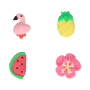 Decoraciones de Azúcar Set Tropical 8 ud - Funcakes Decoraciones de Azúcar Set Tropical 8 ud - Funcakes