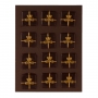 Decoraciones de Chocolate Regalo Marrón / Oro - 12 ud Decoraciones de Chocolate Regalo Marrón / Oro - 12 ud