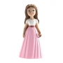 Figura para Tarta Comunión Niña Falda Rosa 16 cm Figura para Tarta Comunión Niña Falda Rosa 16 cm