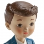Figura Tarta Comunión Niño con Traje Azul y Rosario Figura Tarta Comunión Niño con Traje Azul y Rosario