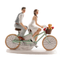 Figura para Tarta Pareja en Bicicleta 21 cm