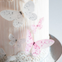 Mariposas de Oblea Blancas y Rosas 22 ud - Crystal Candy