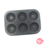 Molde de Acero para 6 Mini Bizcochos Molde de Acero para 6 Mini Bizcochos