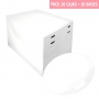 Set 10 cajas para Tarta Alturas Ajustables + Bases Redondas Blancas - 24 cm Set 10 cajas para Tarta Alturas Ajustables + Bases Redondas Blancas - 24 cm