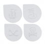 Stencils Plantillas para Decorar Piratas 4 ud Stencils Plantillas para Decorar Piratas 4 ud
