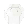 Soporte Hexagonal Transparente para Tartas 20 cm x 15 cm de alto
