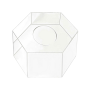 Soporte Hexagonal Transparente para Tartas 20 cm x 15 cm de alto Soporte Hexagonal Transparente para Tartas 20 cm x 15 cm de alto