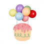 Topper para Tarta Globos Arcoiris - Partydeco Topper para Tarta Globos Arcoiris - Partydeco