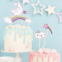 Topper para Tarta Unicornio 5 ud - Partydeco Topper para Tarta Unicornio 5 ud - Partydeco