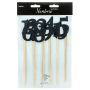 Toppers de Números Negros 11 ud - Partydeco Toppers de Números Negros 11 ud - Partydeco