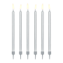 Velas Cumpleaños Plateadas 12,5 cm - 12 ud - Partydeco Velas Cumpleaños Plateadas 12,5 cm - 12 ud - Partydeco