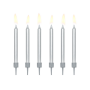 Velas Cumpleaños Plateadas 6 ud - 6 cm - Partydeco Velas Cumpleaños Plateadas 6 ud - 6 cm - Partydeco