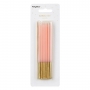 Velas Cumpleaños Rosa / Dorado 14 cm - 12 ud Velas Cumpleaños Rosa / Dorado 14 cm - 12 ud