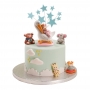 Figura Bautizo Cigüeña Dormida Rosa 10 cm Figura Bautizo Cigüeña Dormida Rosa 10 cm