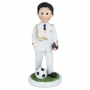 Figura Comunión Niño Moreno con Balón 14 cm Figura Comunión Niño Moreno con Balón 14 cm