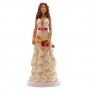 Figura de Boda Mujer con Margaritas 16 cm