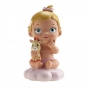 Figura para tarta niña bautizo con jirafa Figura para tarta niña bautizo con jirafa